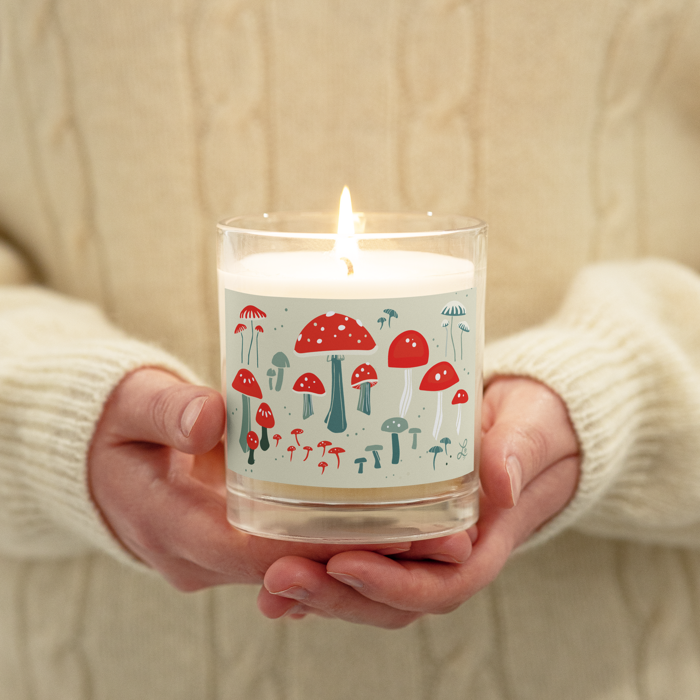 Mushroom soy candle