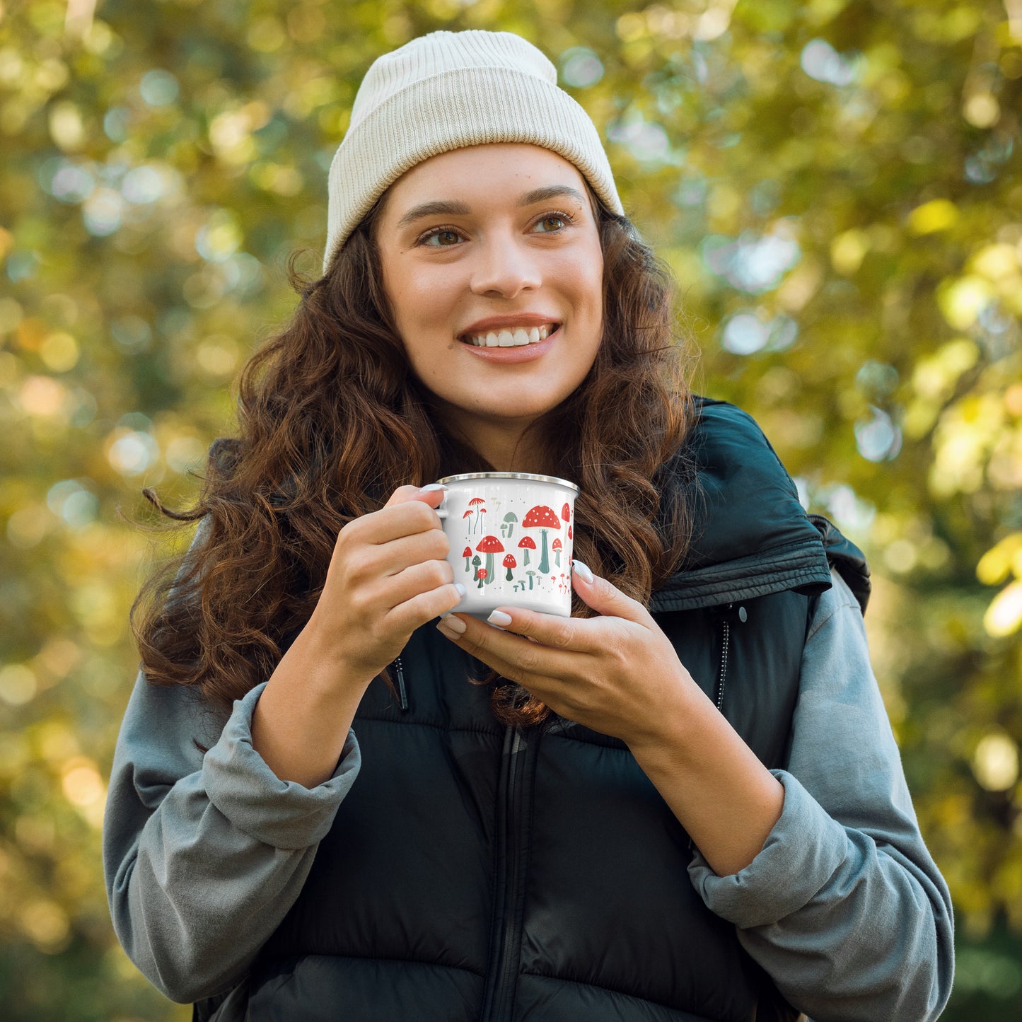 Mushroom camp mug