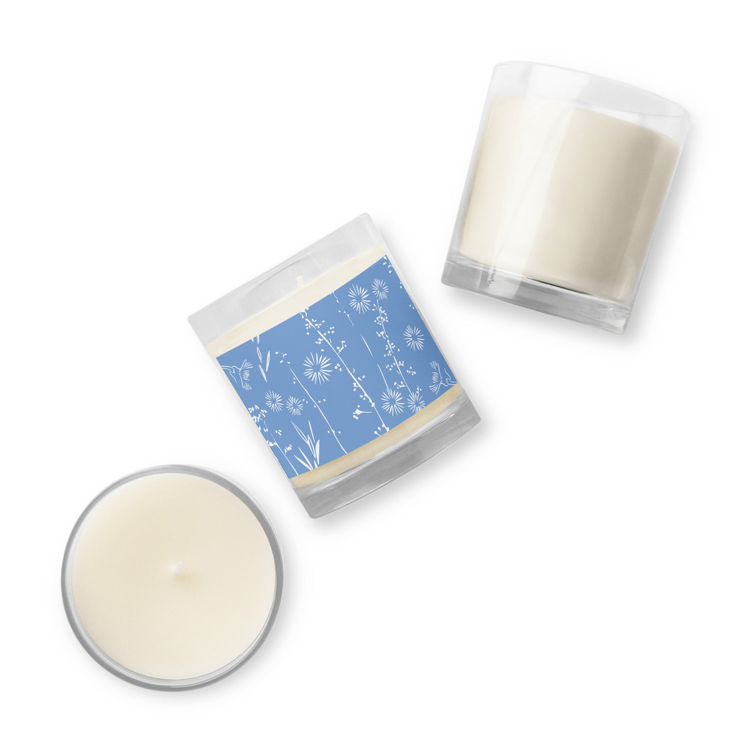 Sprig soy candle in Periwinkle