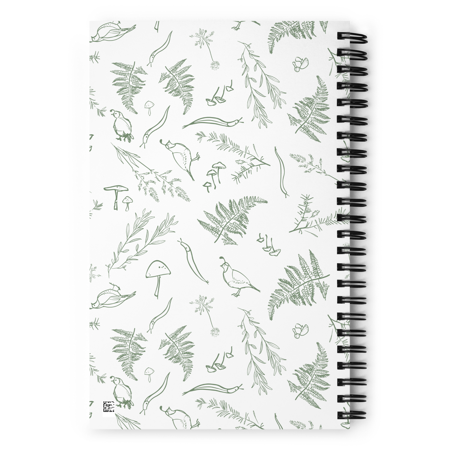 Critters spiral notebook in Sage