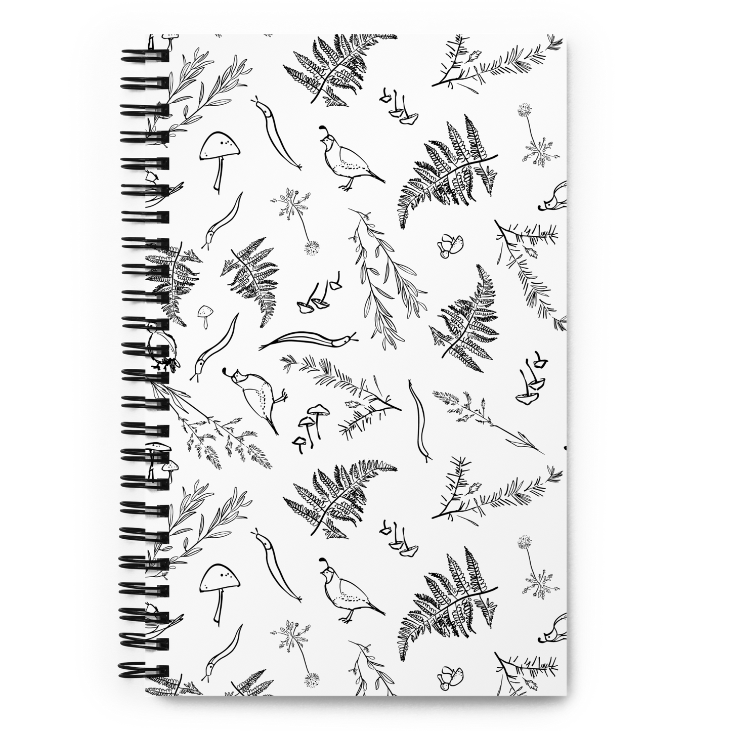 Critters spiral notebook in Black