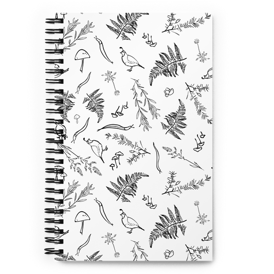Critters spiral notebook in Black