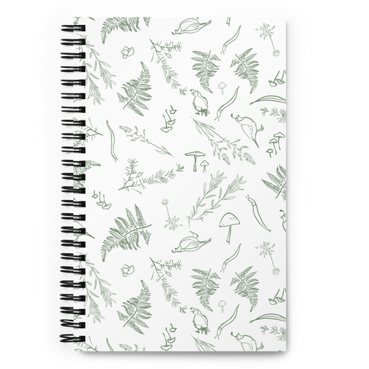 Critters spiral notebook in Sage