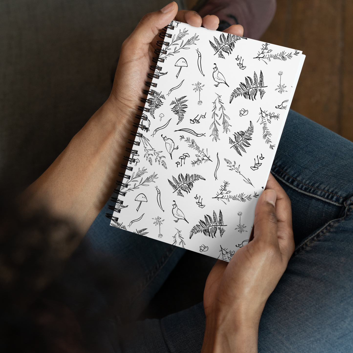 Critters spiral notebook in Black